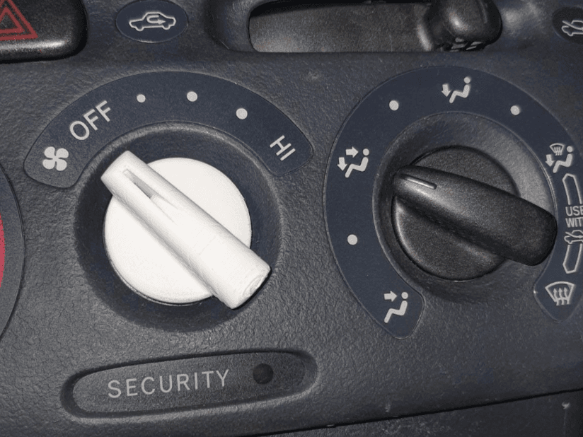 Toyota Yaris 1P temp, fan, airflow control switch