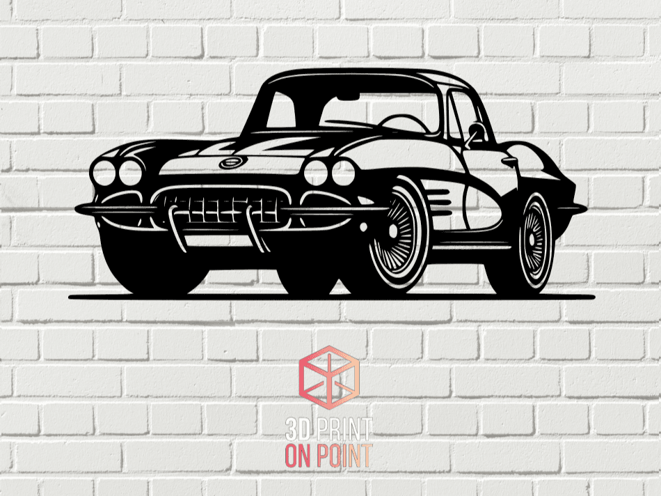 CORVETTE VINTAGE - 2D WALL ART #2