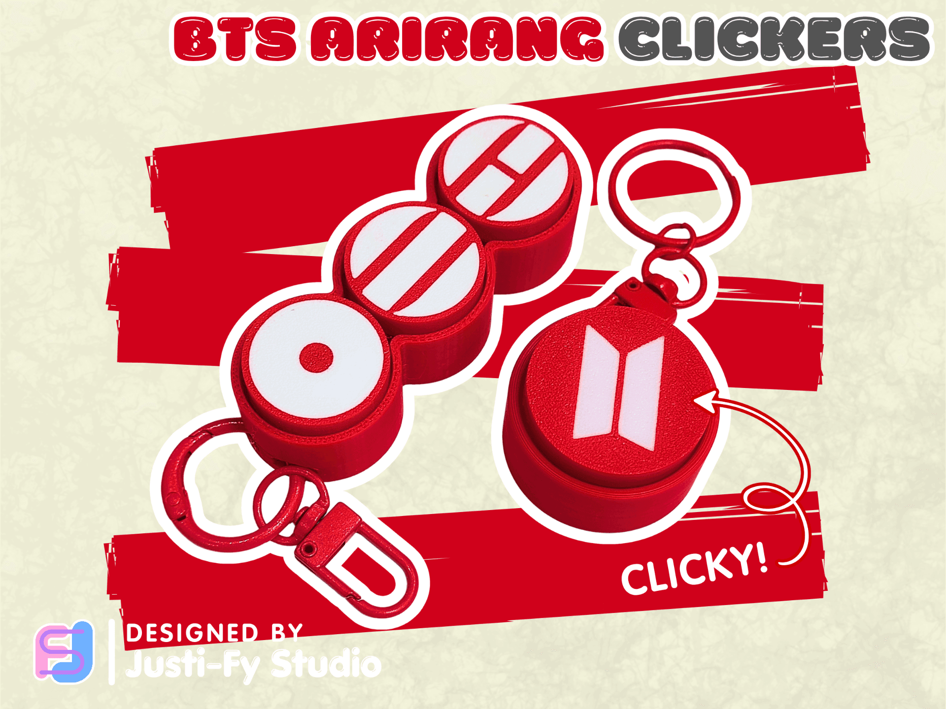 BTS Arirang Fidget Clicker Toy - KPOP Keychain