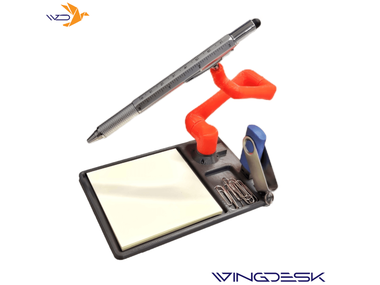 Desk Organizer with an Articled Arm Robot 