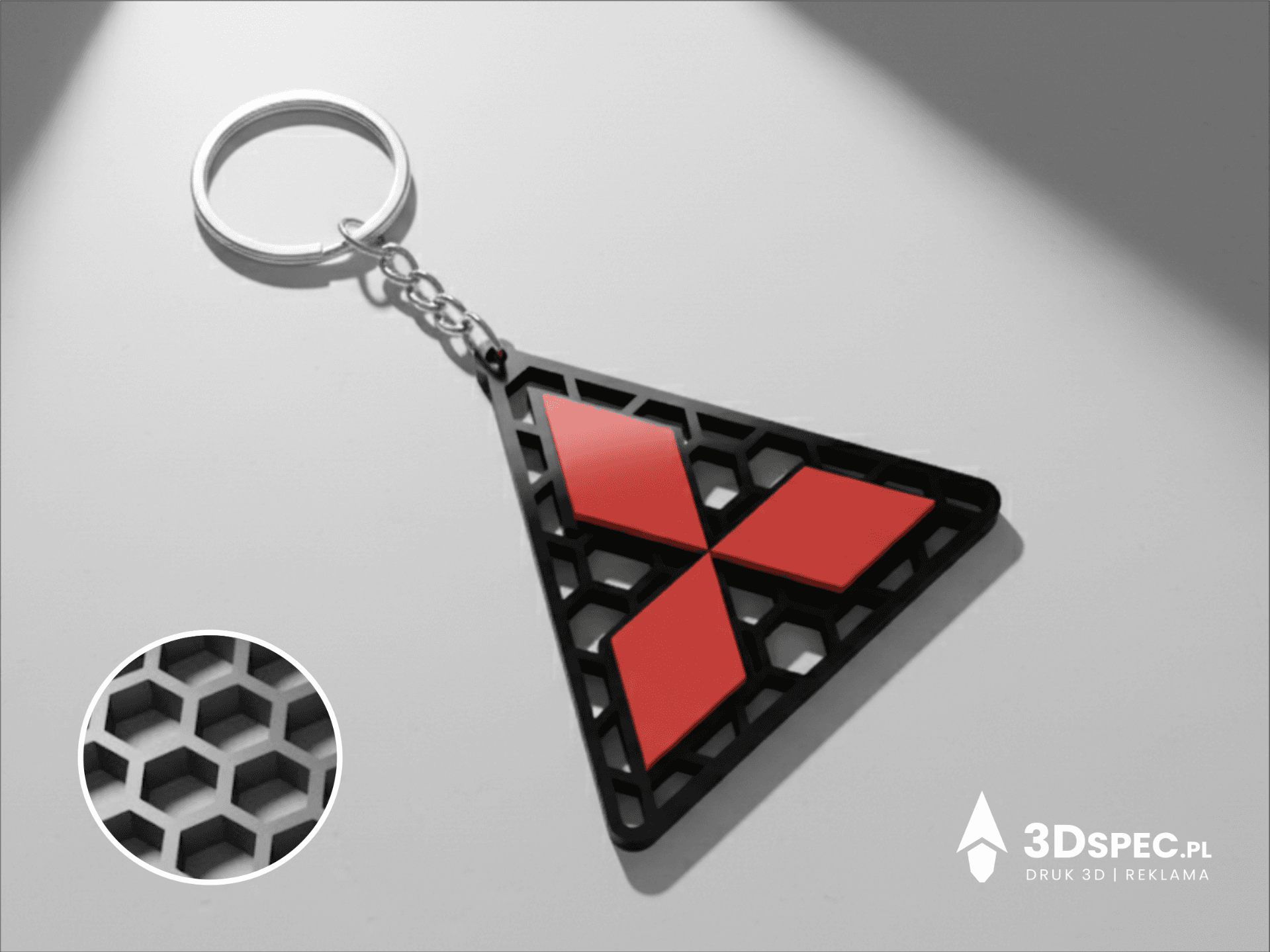 Mitsubishi logo keychain
