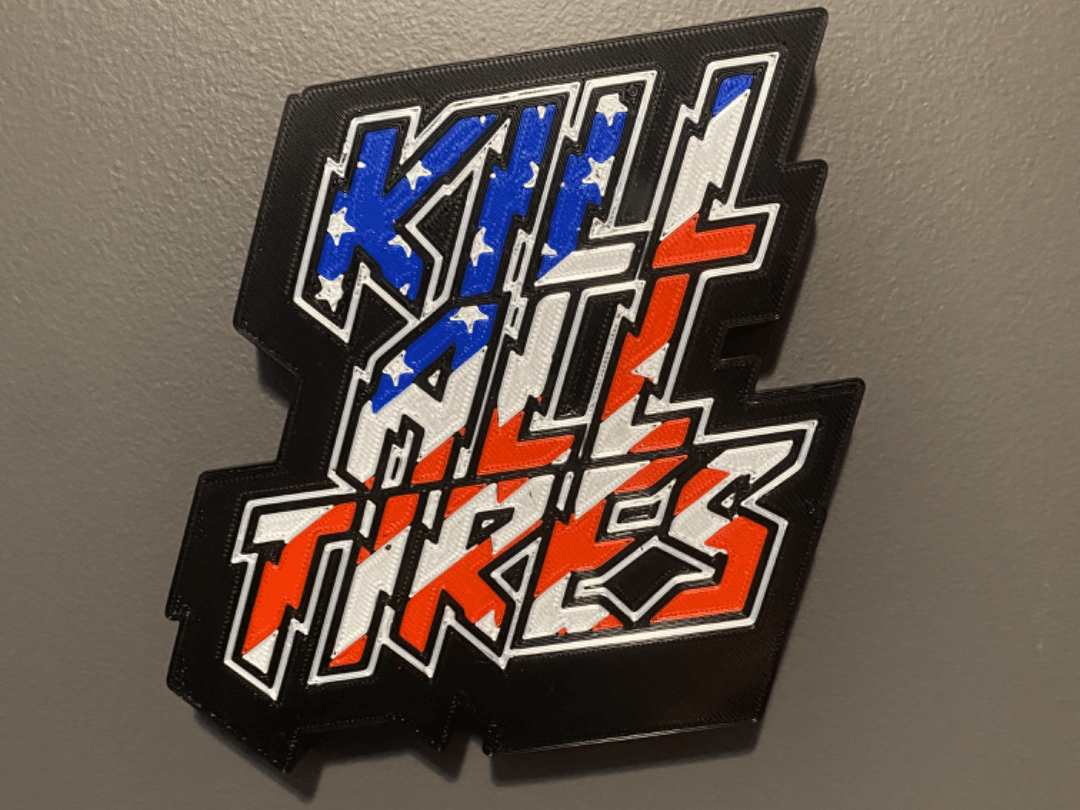 HOONIGAN K1LL ALL TIRES lightbox wall sign