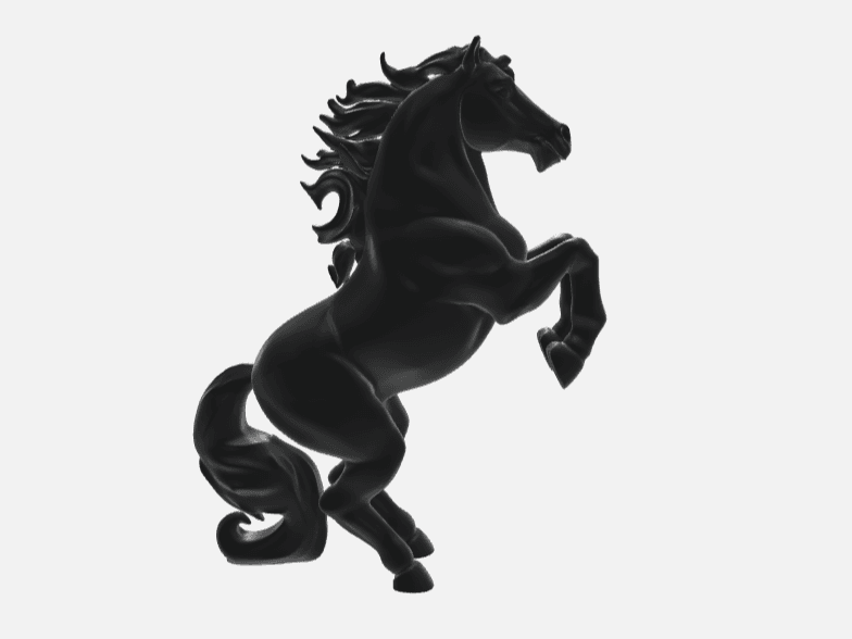 Western Black Rearing Horse