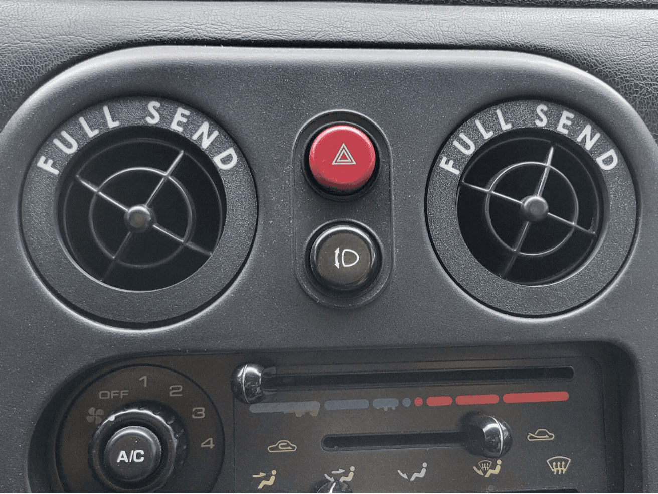 Miata trim rings for air vent