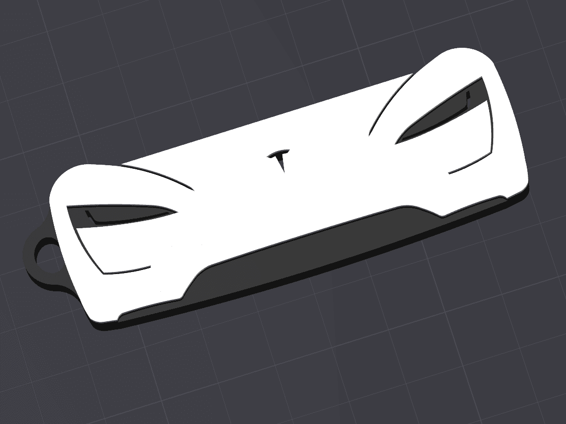 Tesla Roadster Facelift Keychain
