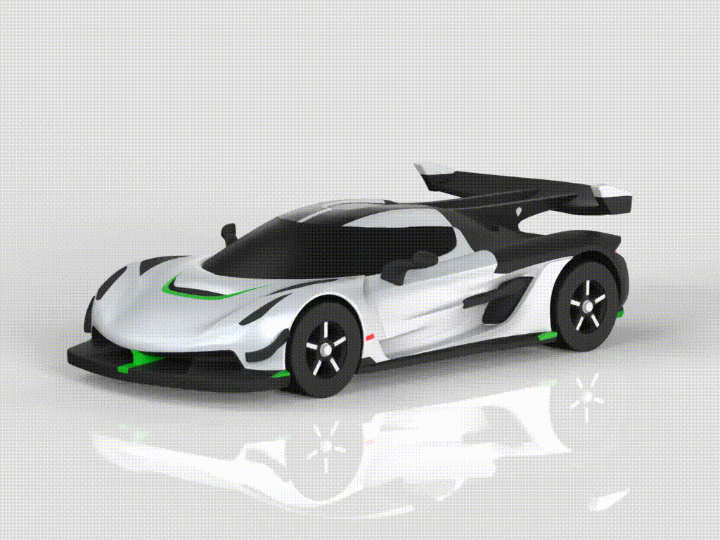 【Koenigsegg】科尼赛克Jesko公路车 超跑 赛车 组装/轮胎可动