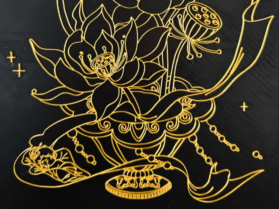 掐丝珐琅 《宝莲·梦生》 装饰画