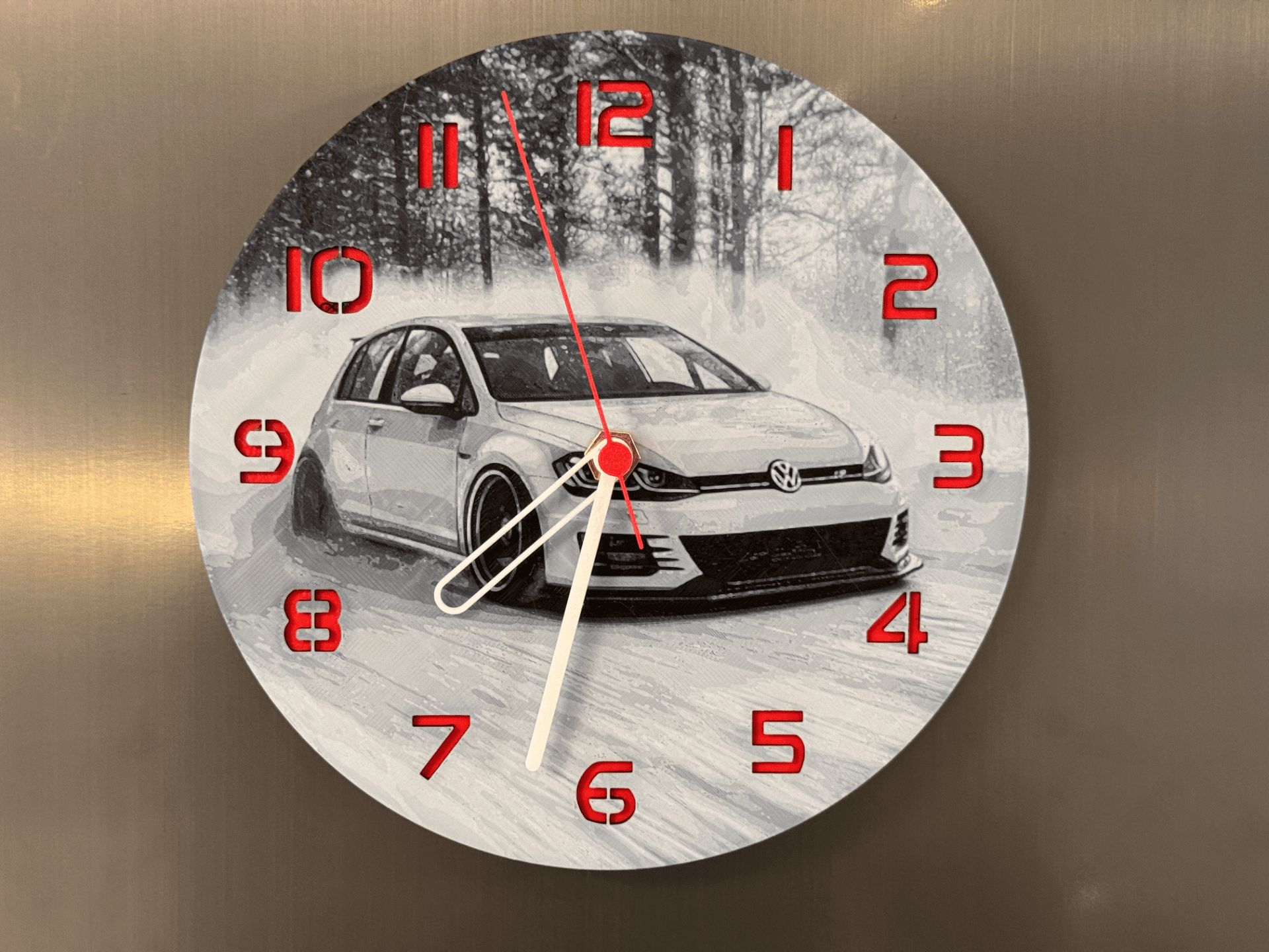 wall / desk clock VW Golf GTI