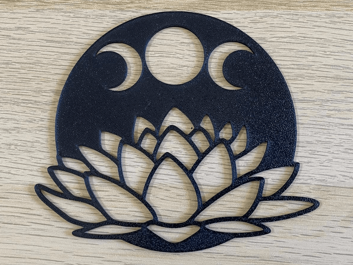 Wall art lotus and the moon