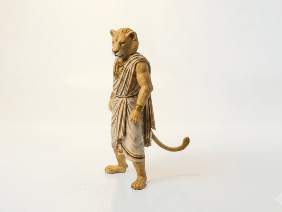 Lion Warrior Figurine Animal 3D Printable