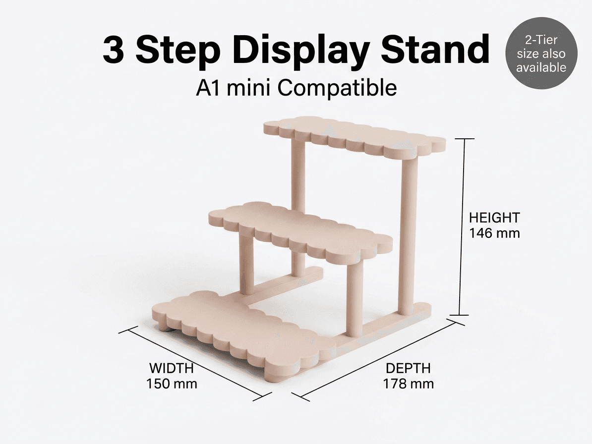 Cloud Display Stand – 2 or 3 Tier, A1 mini