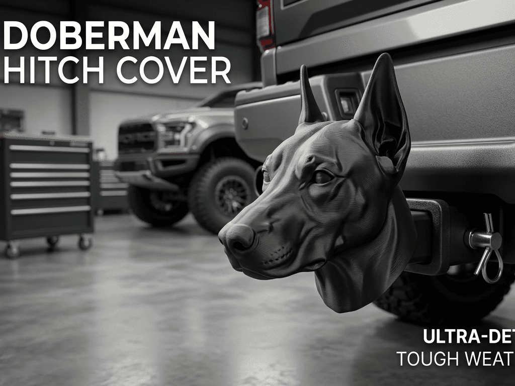 Doberman Hitch Cover – 2-Inch Receiver 
