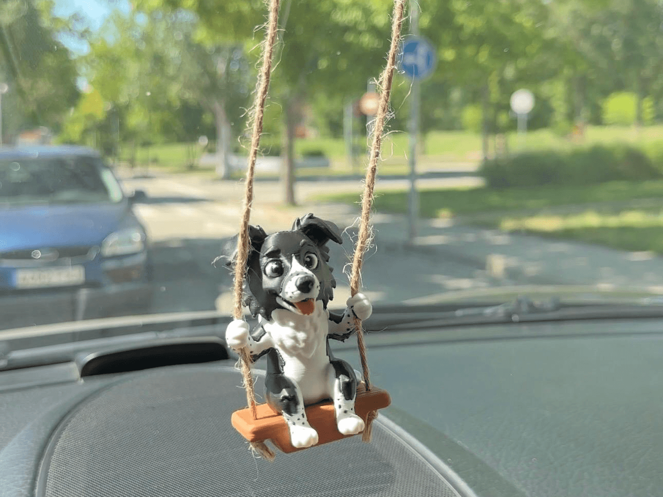 Colgador columpio perro Border collie