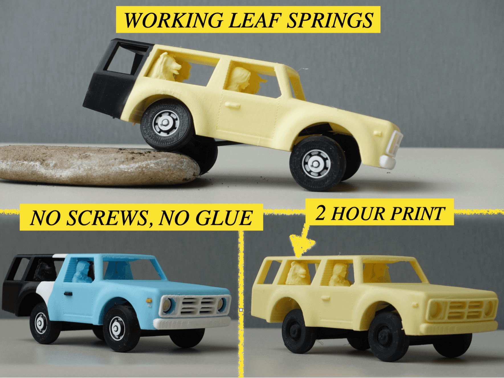 Mini 60s Retro SUV Wagon | Working Suspension