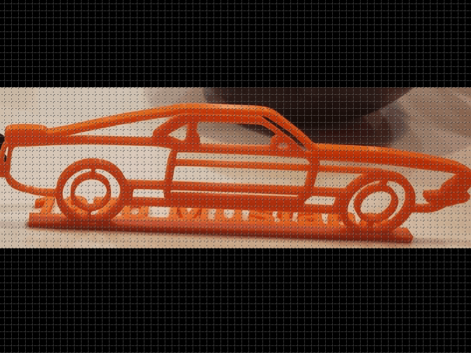 1970 Mustang silhouette/outline *with stand