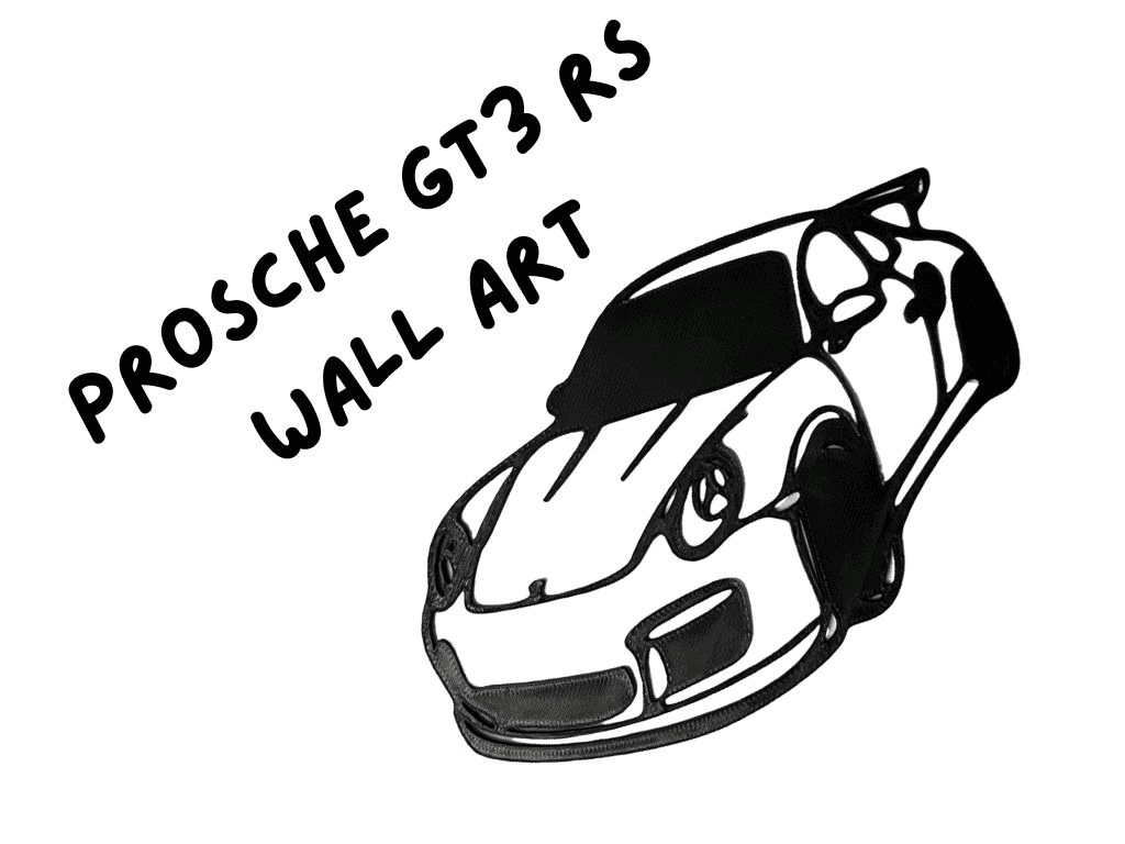 Porsche GT3 RS Silhouette Wall Art