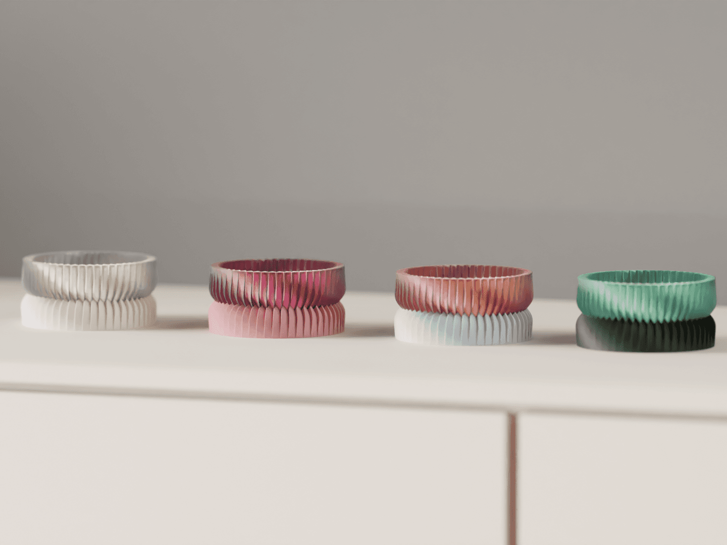 Tealight. 2 Part Design for Colour Combos.