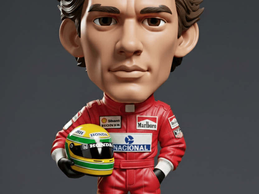 Ayrton Senna – Miniatura Estilo Caricatura 
