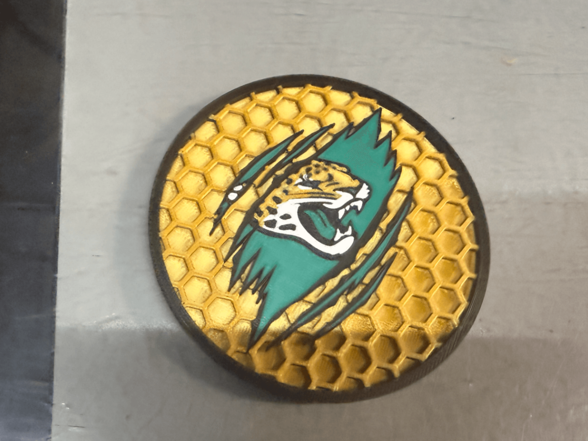 Jacksonville Jaguars style 4 Honeycomb Coaster