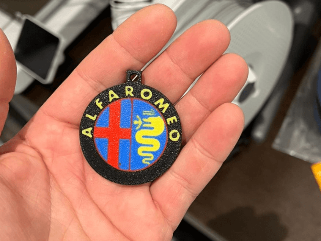 Reverse print Alfa Romeo key fob with NFC tag