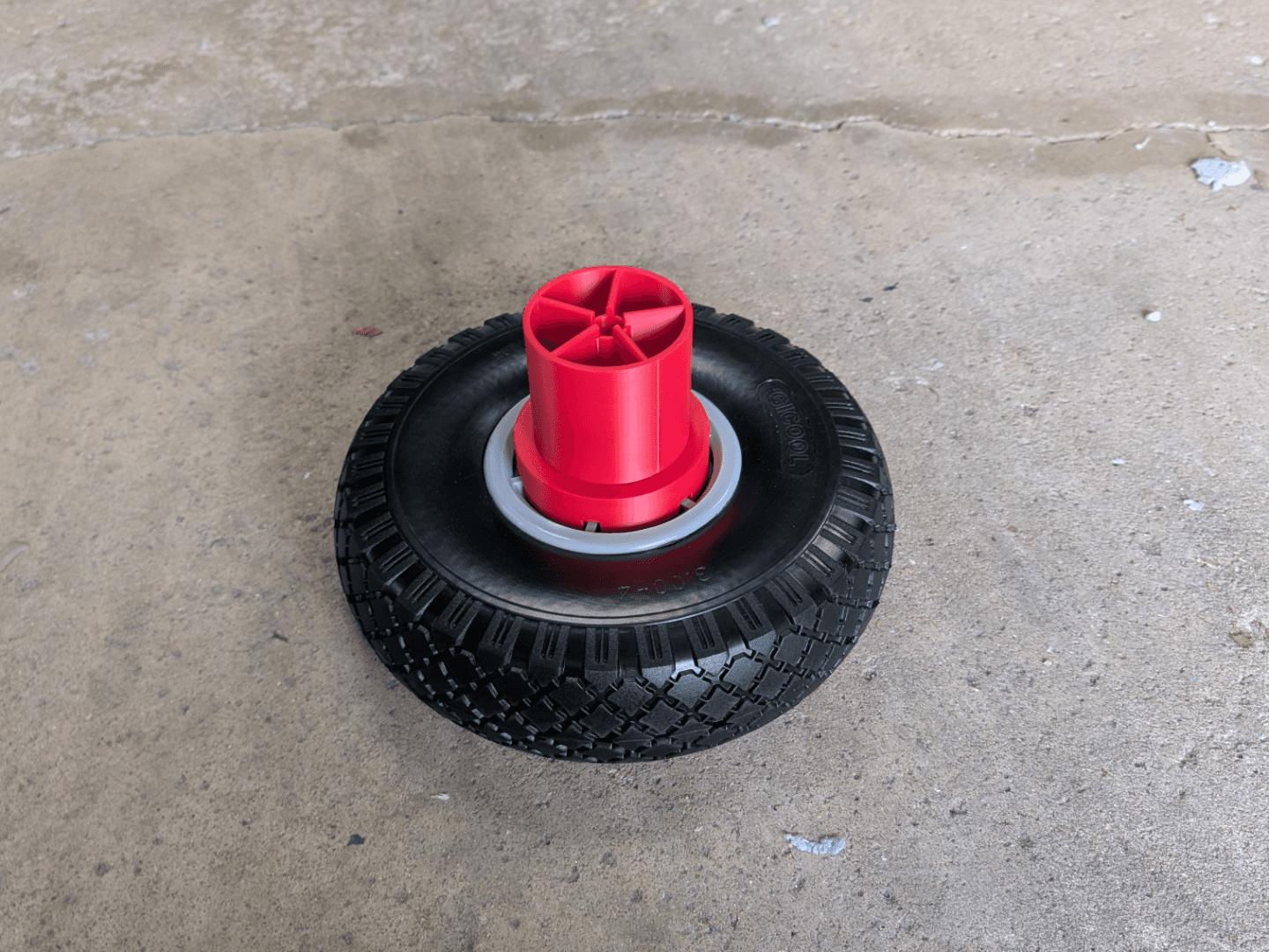Radio Flyer - Tesla to Rubber tire adapter