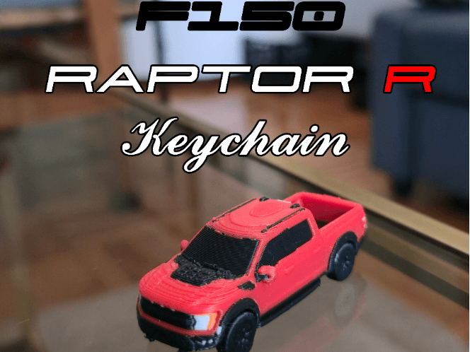 Ford F150 Raptor R Keychain (working wheels)