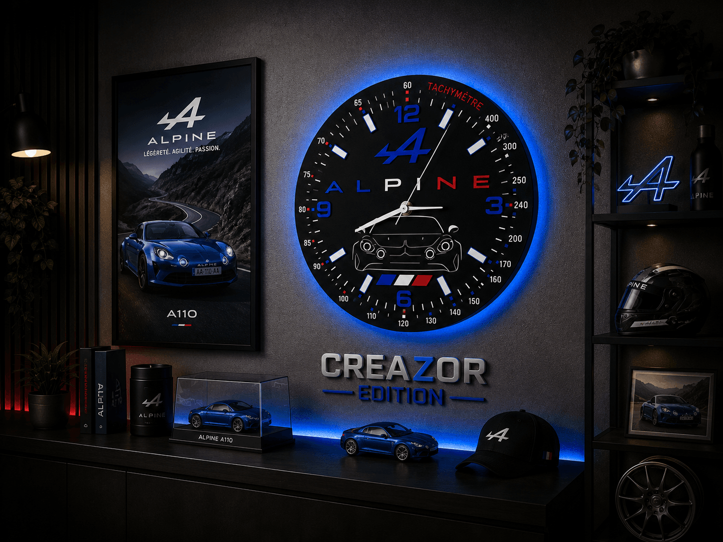 Horloge Murale Modulaire– Édition Alpine A110