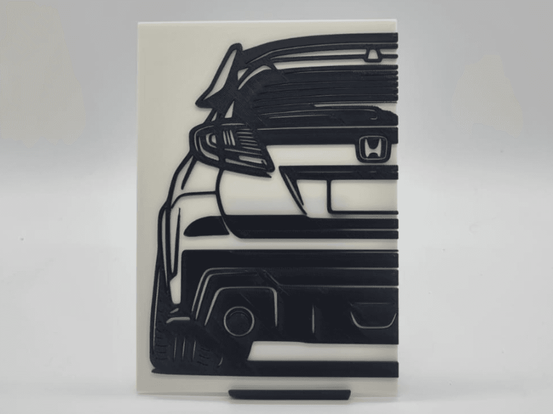 2D Wall Art Honda Civic Type R