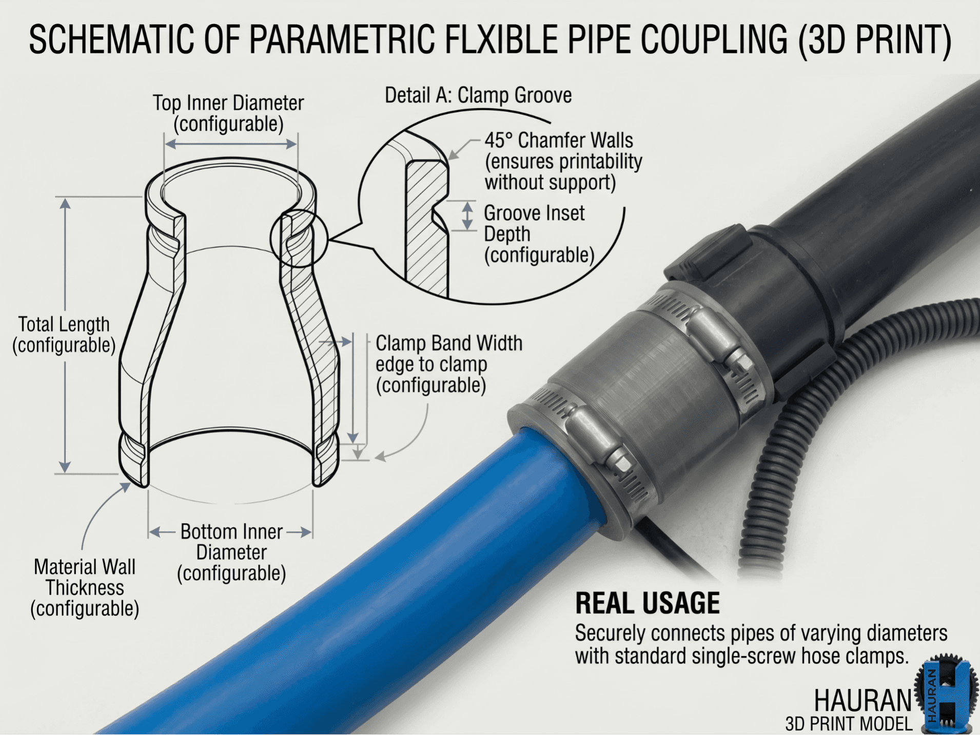 TPU Flexible Pipe Coupling Generator