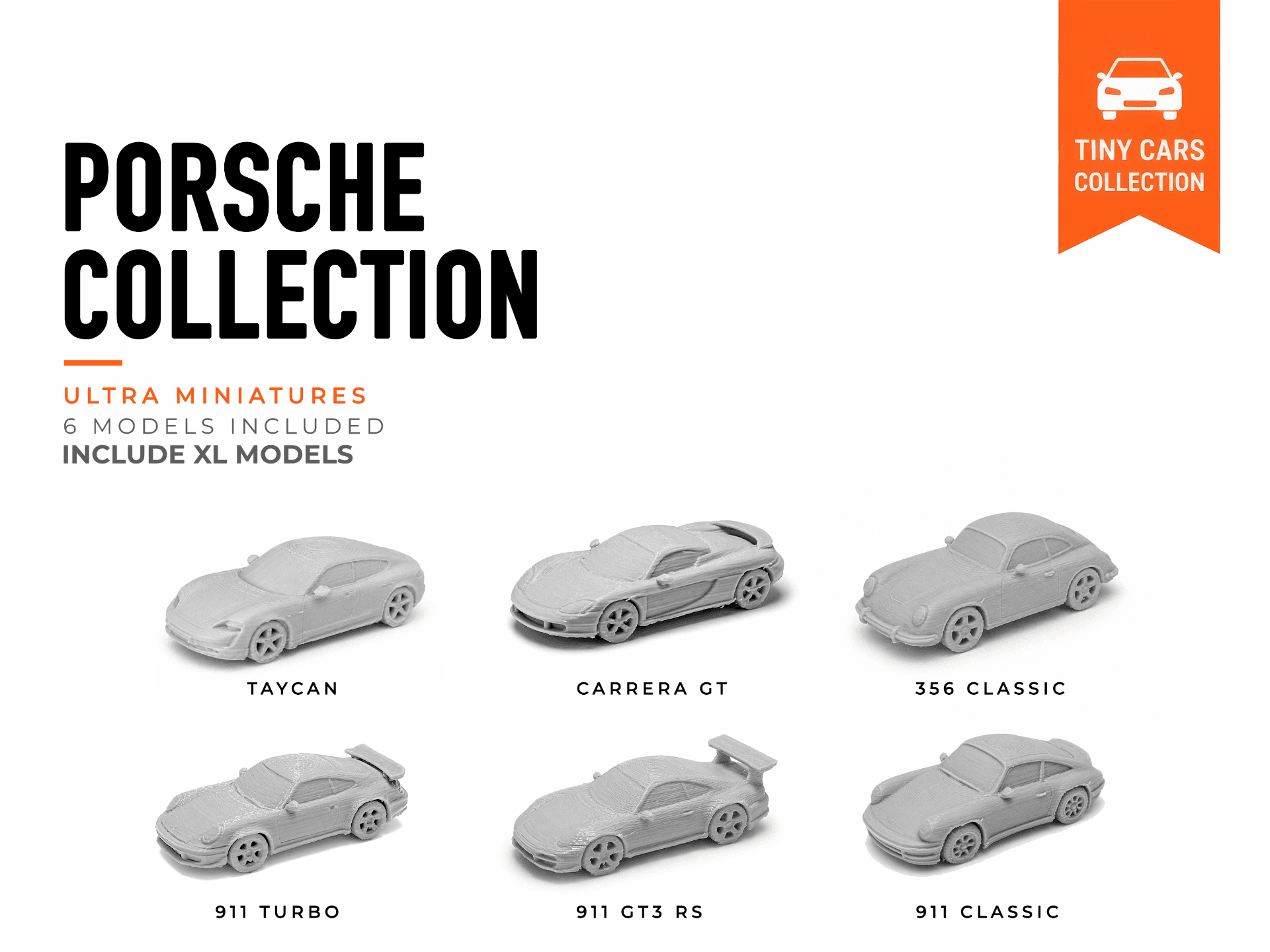 Tiny Porsche Collection - 6 Cars - Mini Car Series