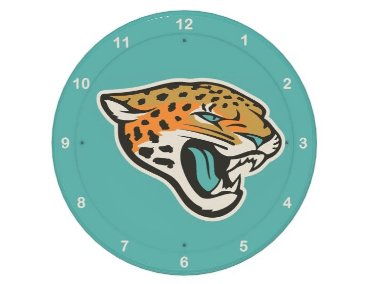 Jacksonville Jaguars Clock Face