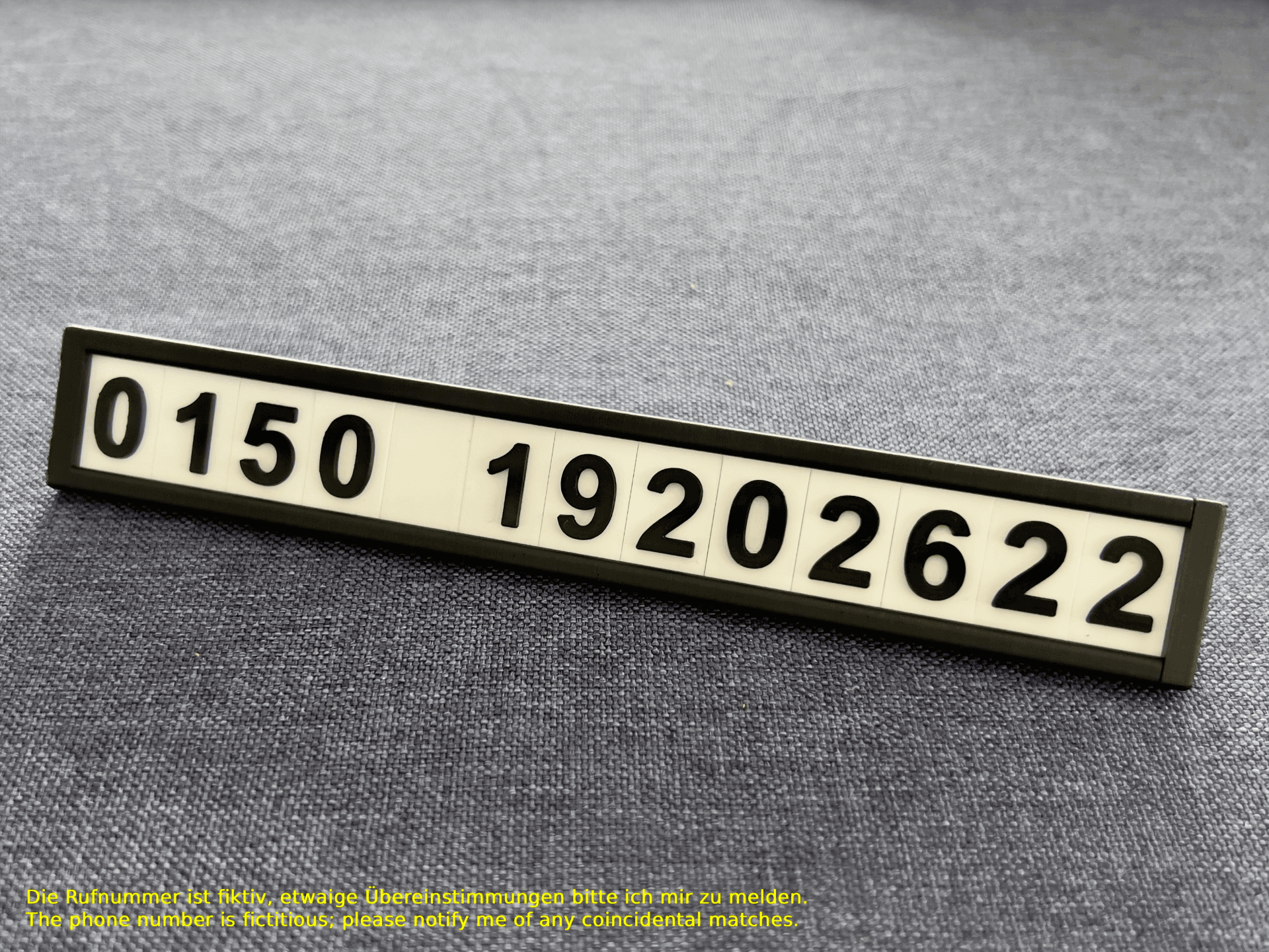 Mobile Number Display / Handynummer Anzeige