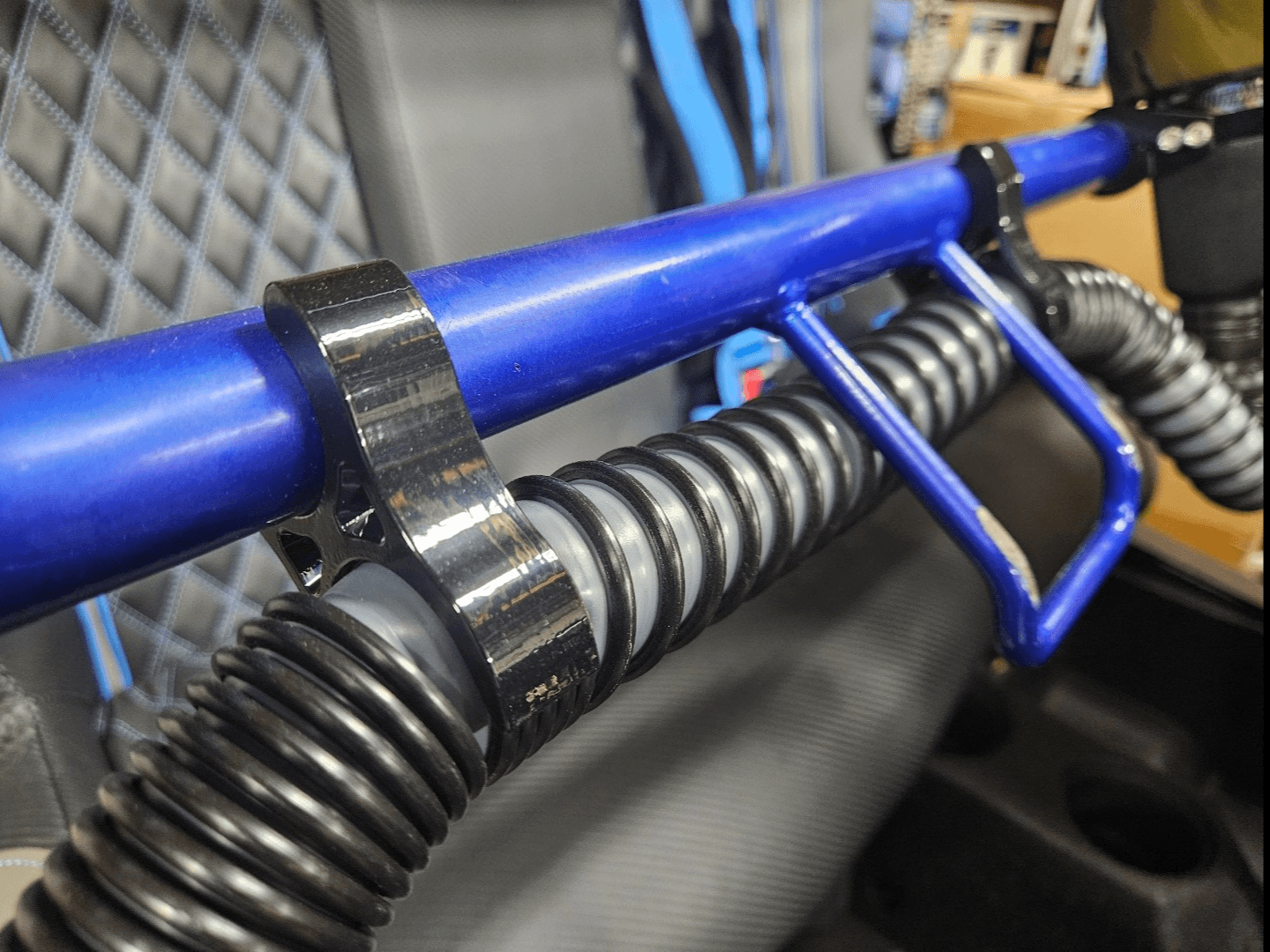 Helmet Air Pumper Tubing Snap Clamp - 1.75" 1.25"