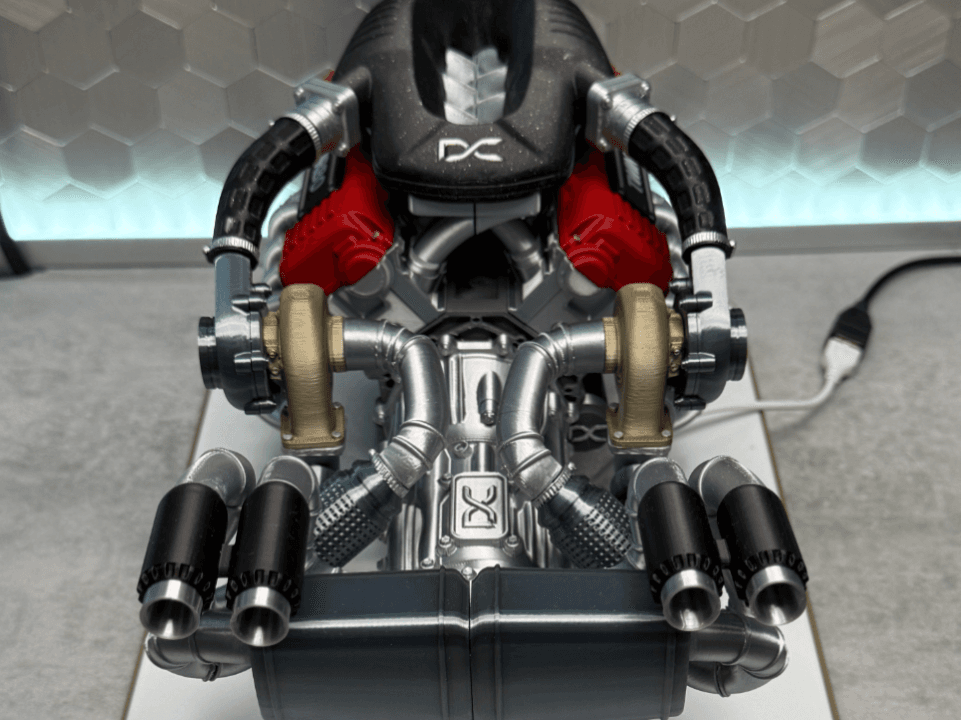 V12 Twin Turbo Engine in 1/6 Scale