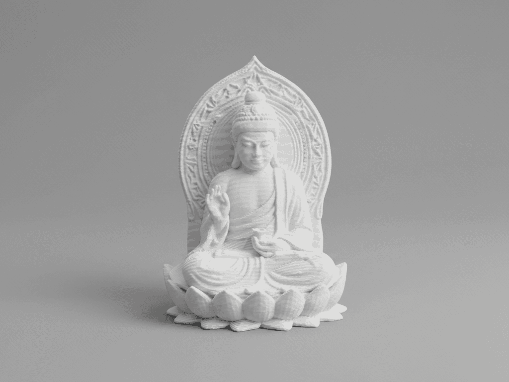 Buddha on Lotus – Decorative Spiritual Figurine