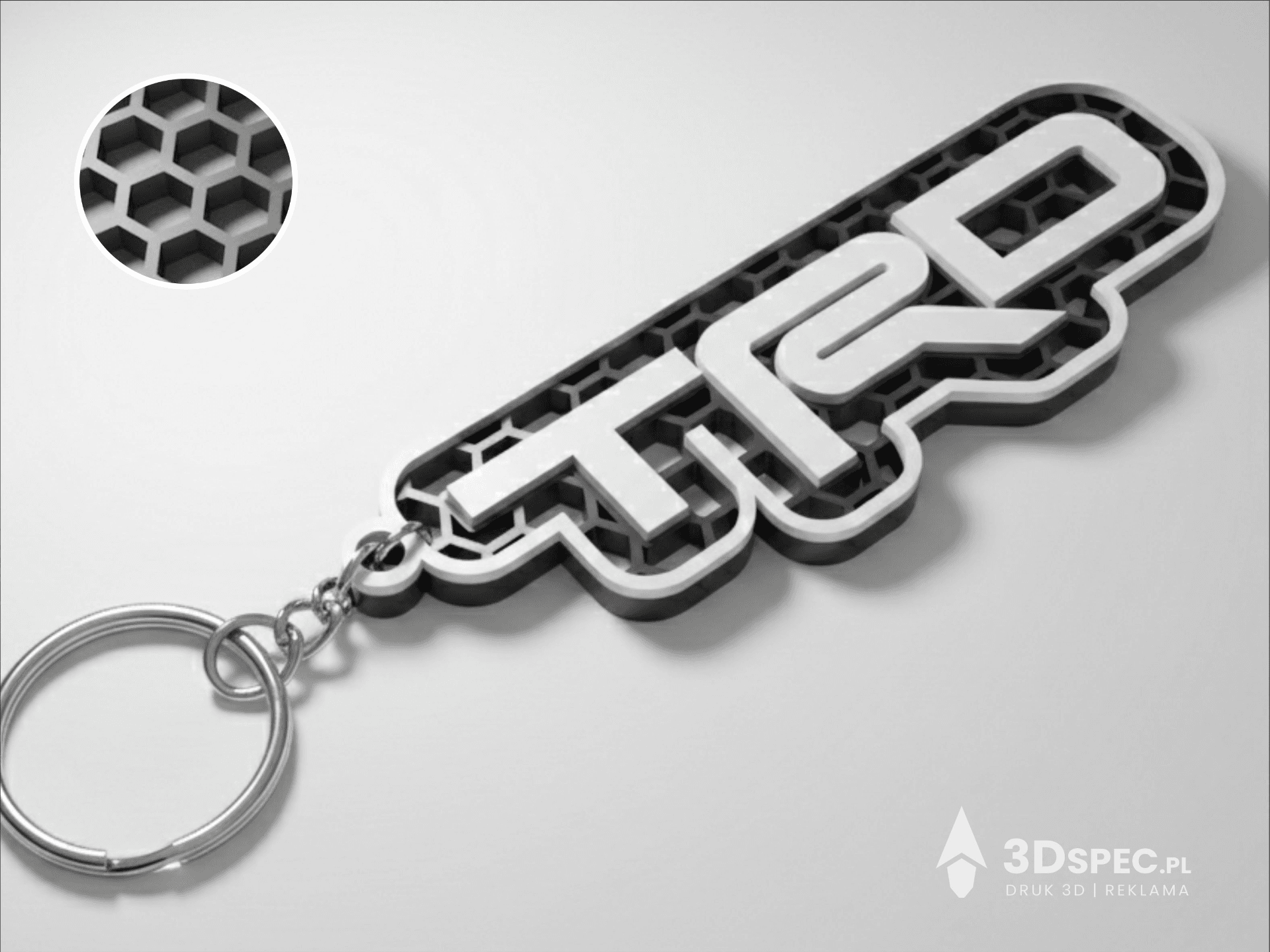 TRD logo honeycomb keychain