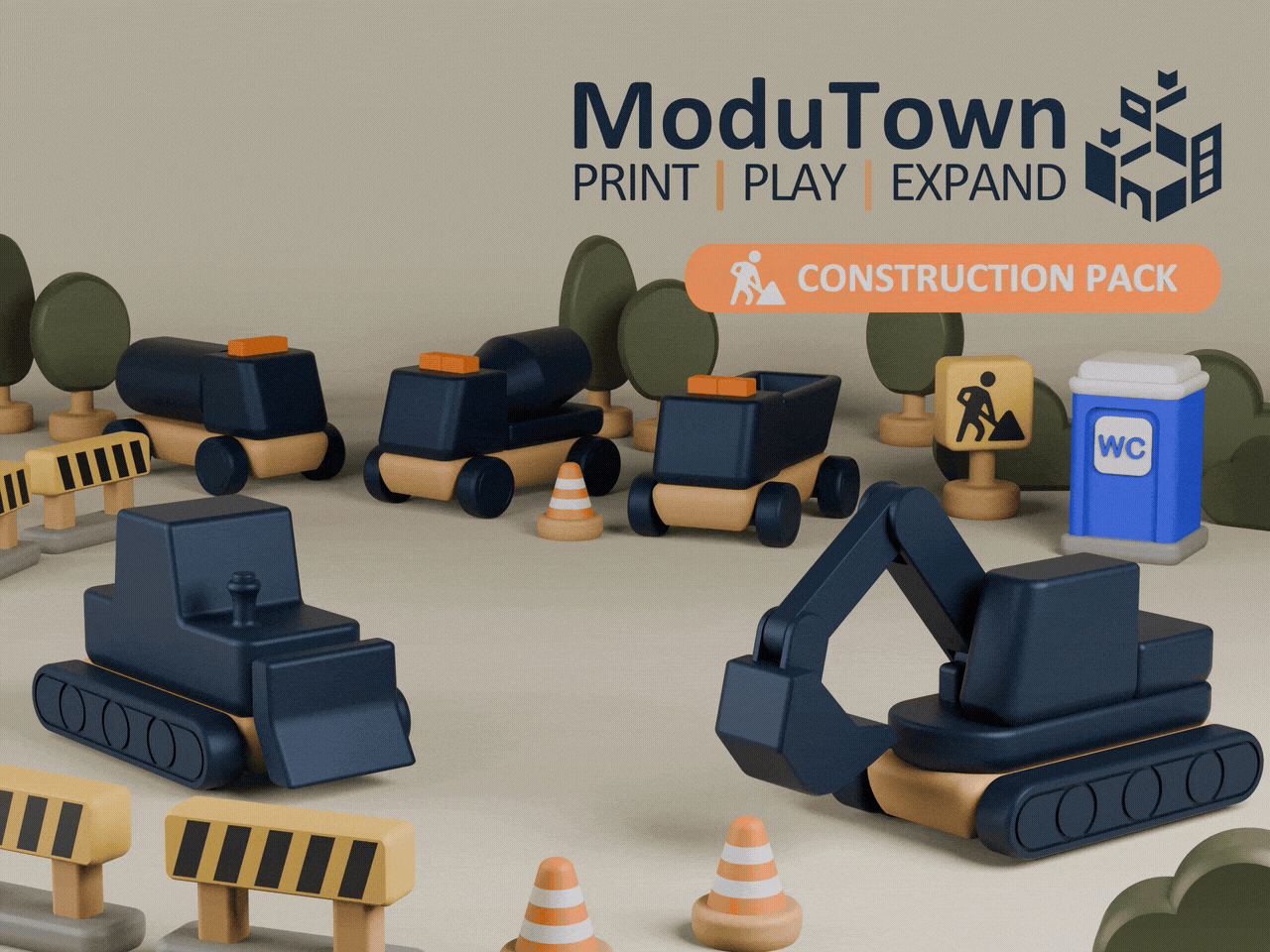 Construction Pack | ModuTown: Modular Toy Town