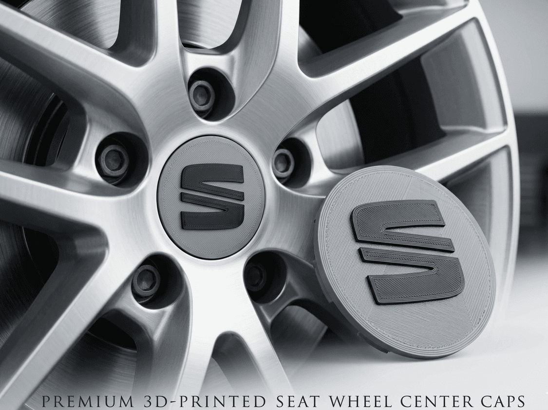 Seat Wheel Center Cap 54mm | 3D Print STL