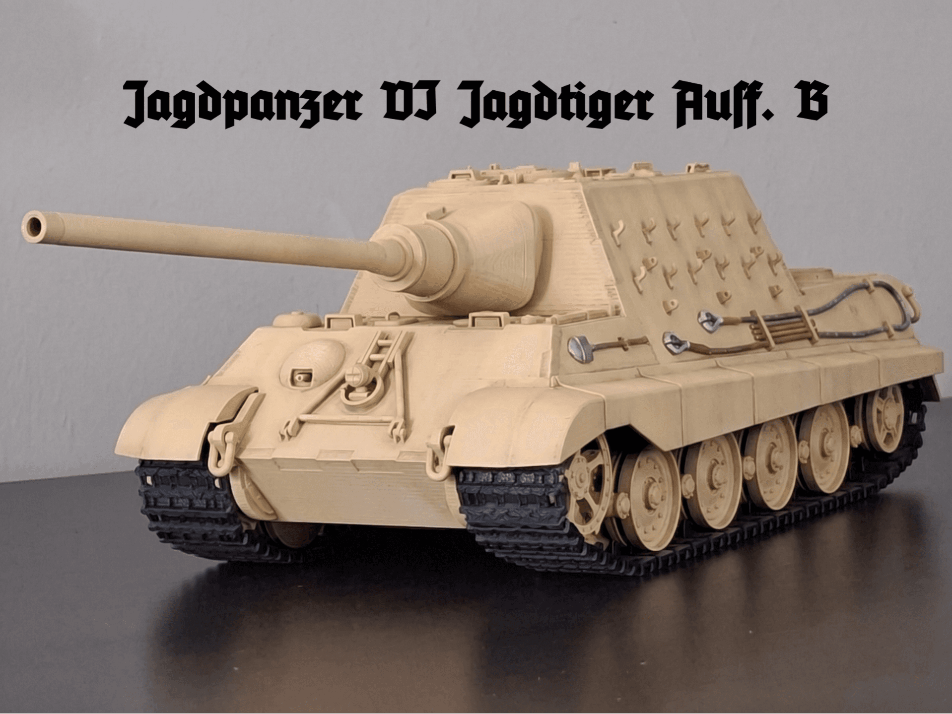 WWII Tank Jagdtiger, ver.no fenders ,A1 mini, 48cm