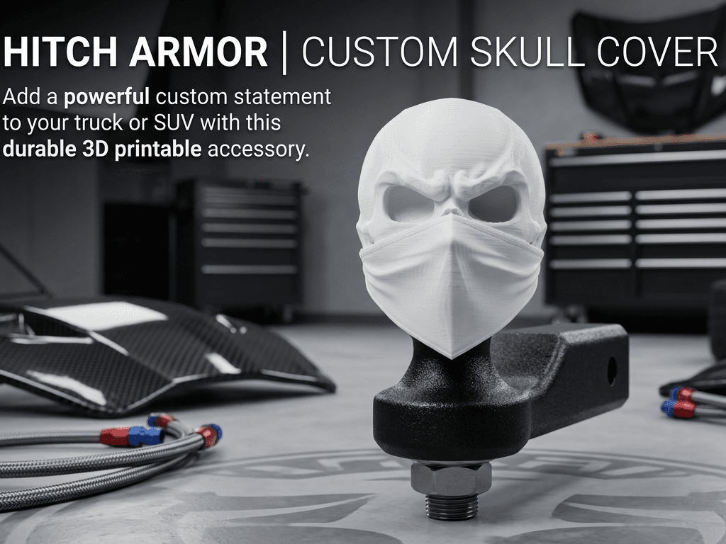 Masked Skull Tow Ball Cover - Ninja Hitch Shield