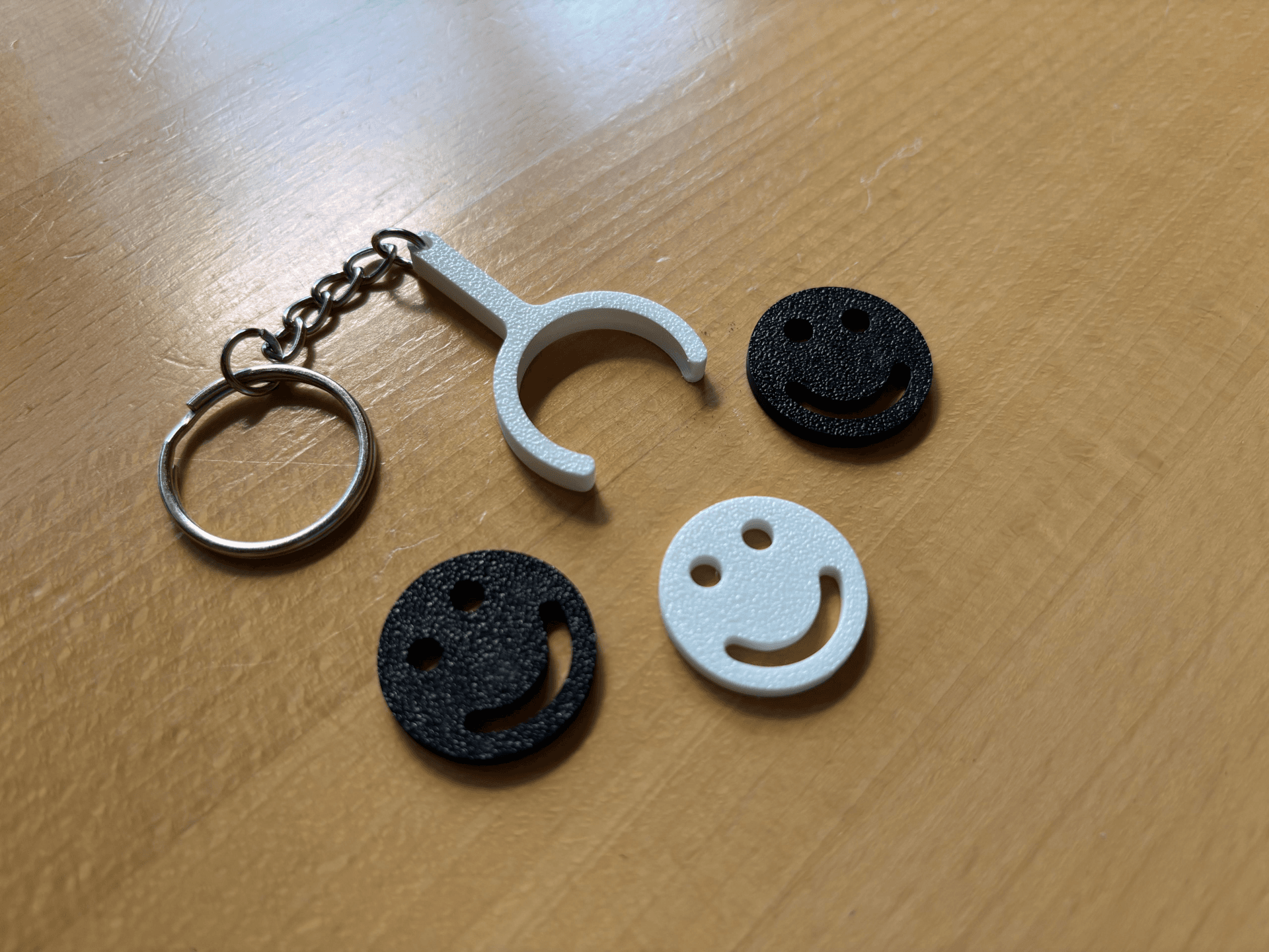 Smiley Einkaufswagenchip + Schlüsselanhängerhalter