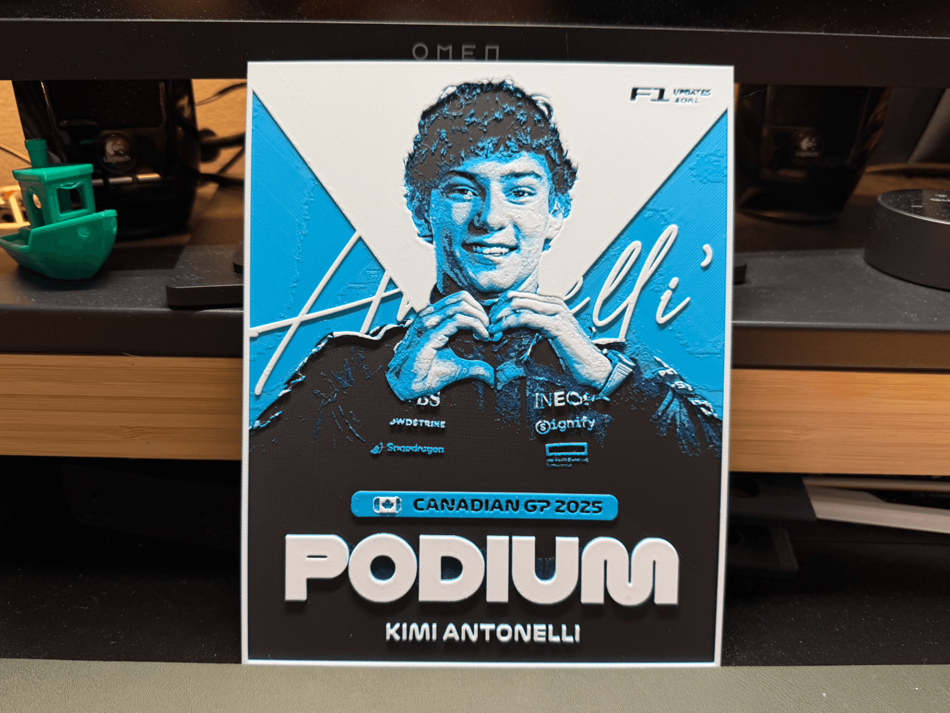 Kimi Antonelli First F1 Podium - F1 HueForge
