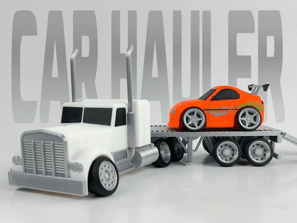 Tooned Car Hauler Semi Truck