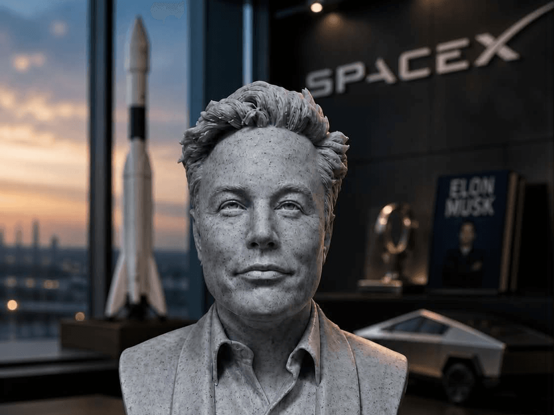 Elon Musk bust