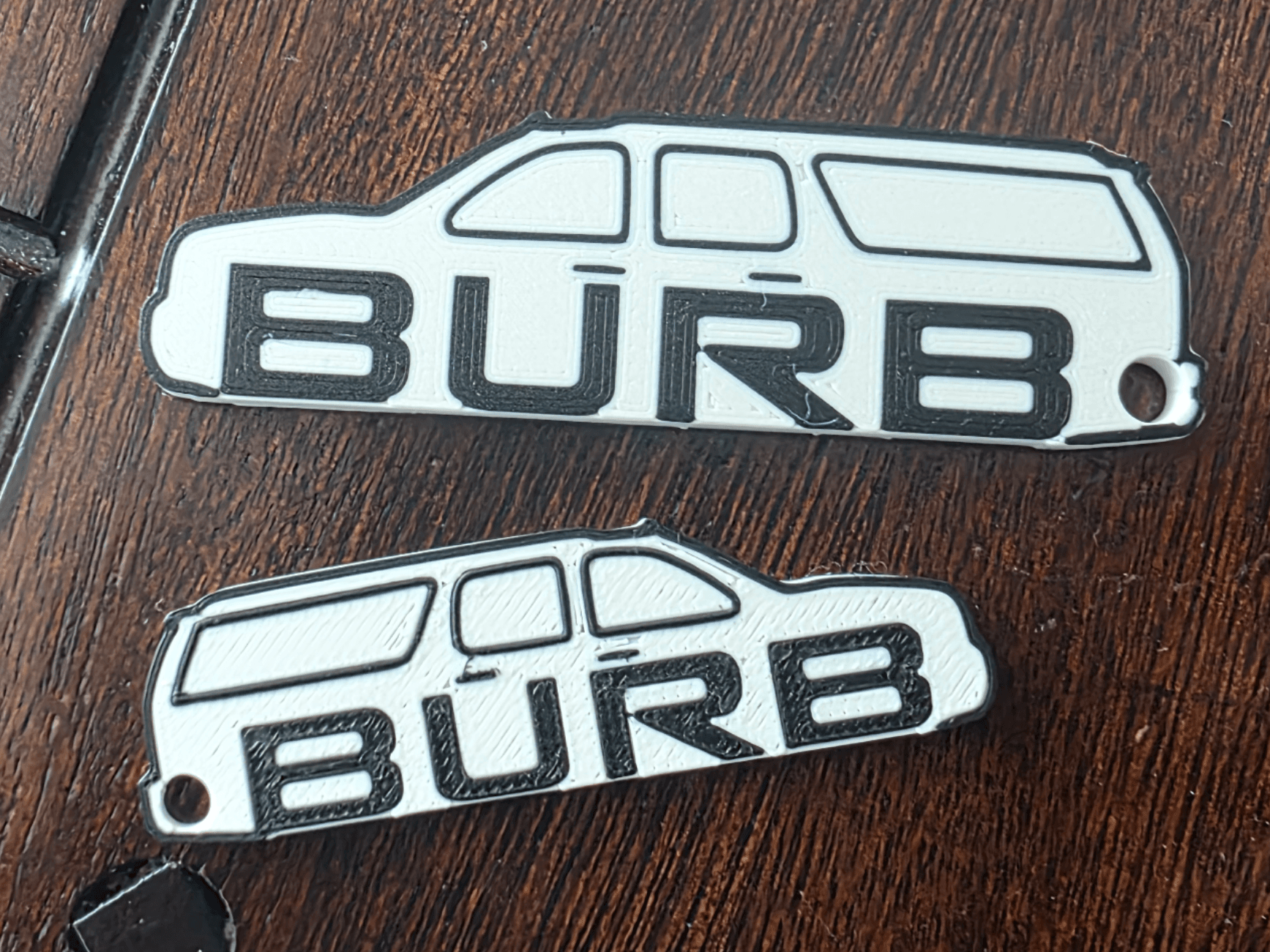 Double-Sided "Burb" Chevrolet Suburban Keychain