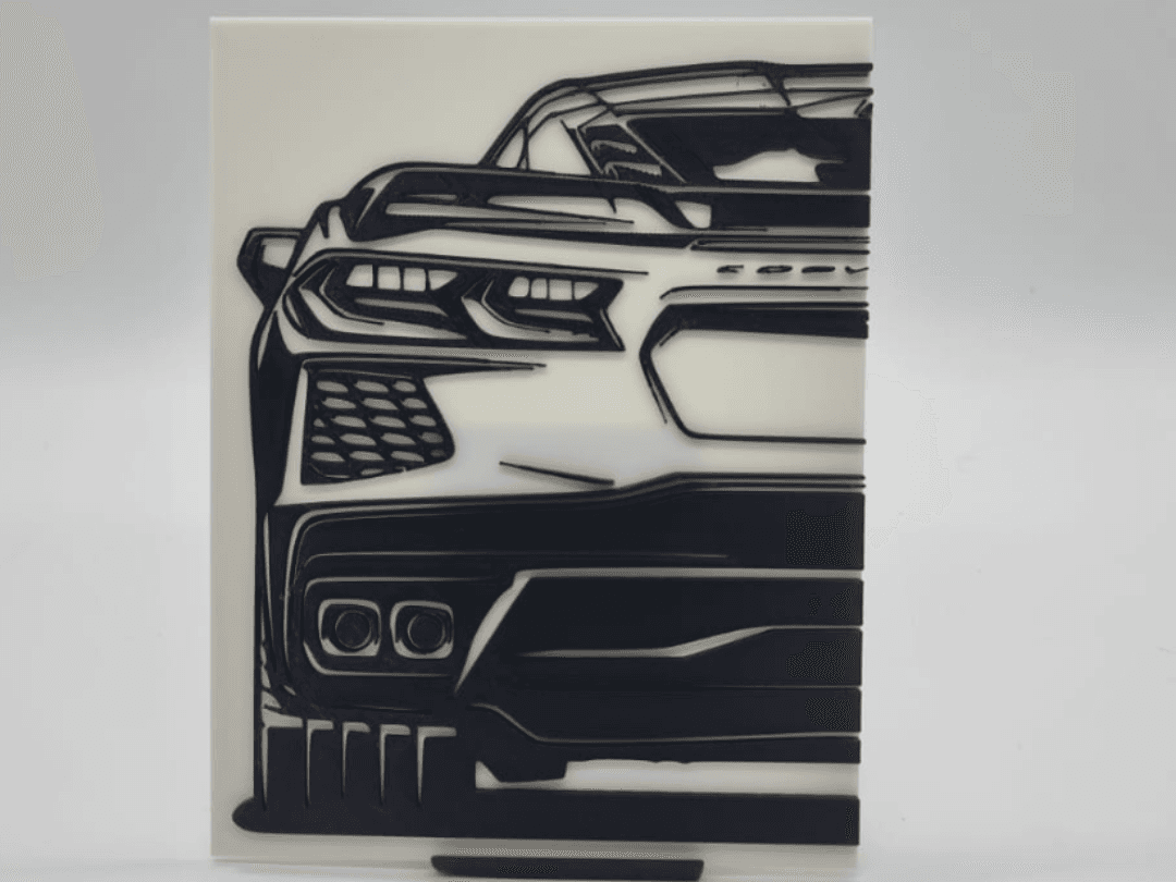 2D Wall Art Corvette c8