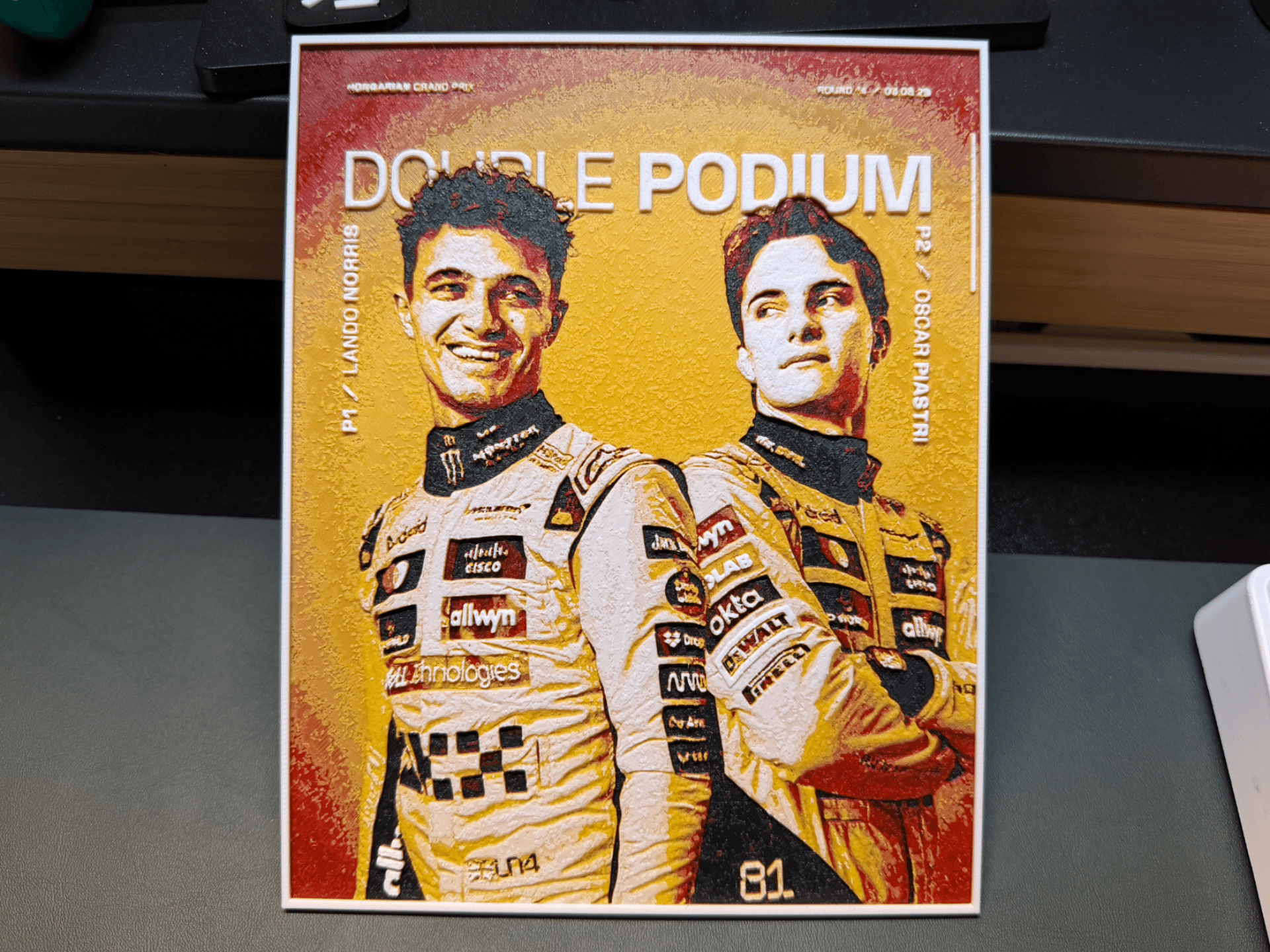 Lando Norris + Oscar Piastri - F1 Podium HueForge