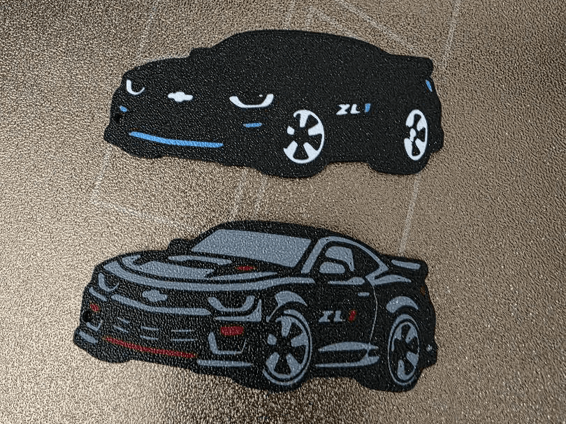 Camaro zl1 Keychains - Silhouette or Detailed