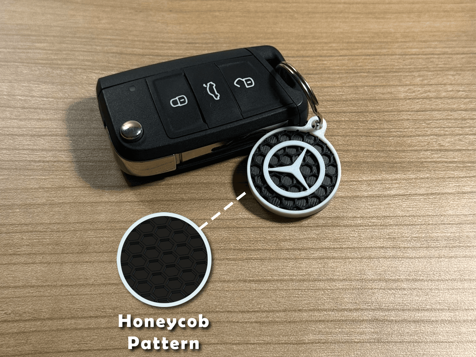 Schlüsselanhänger Mercedes rund