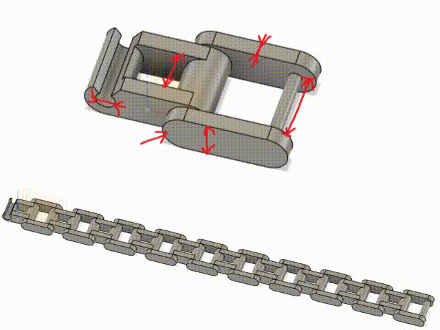 Customizable Gear Chain ( NO SCREWS NEEDED !!!)